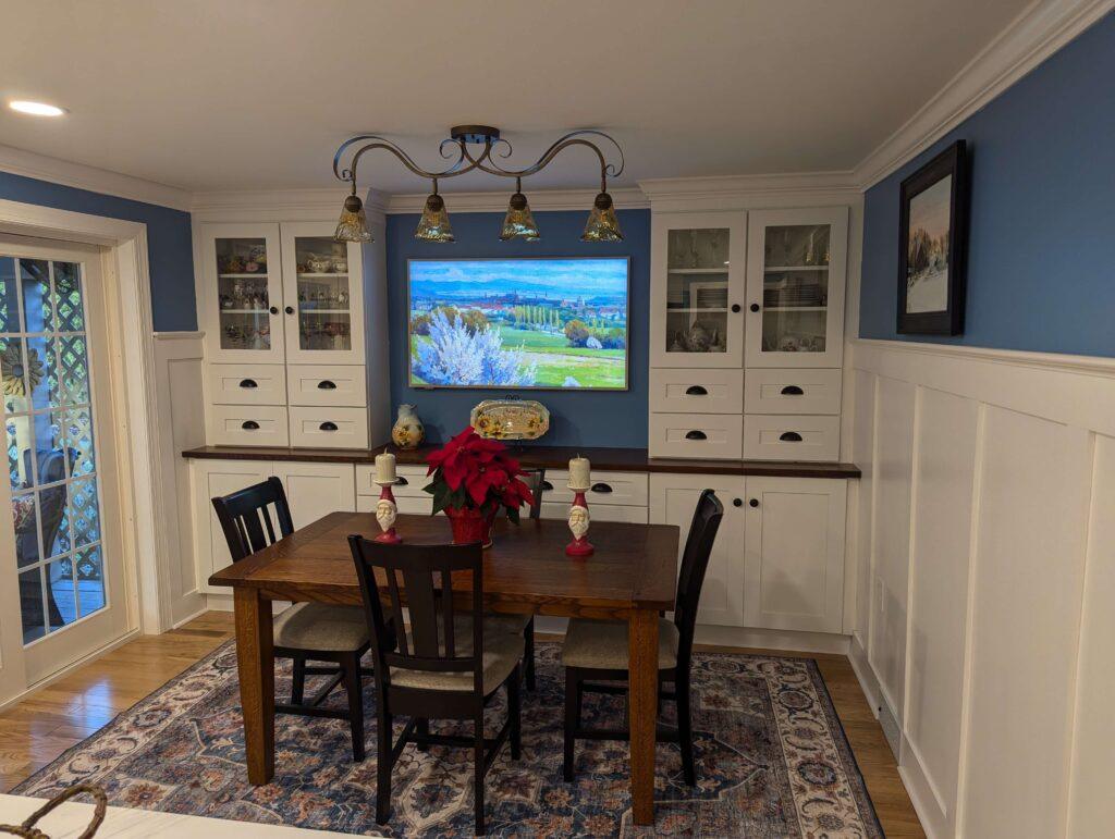 Custom Built-In with Oak Breadboard Counter